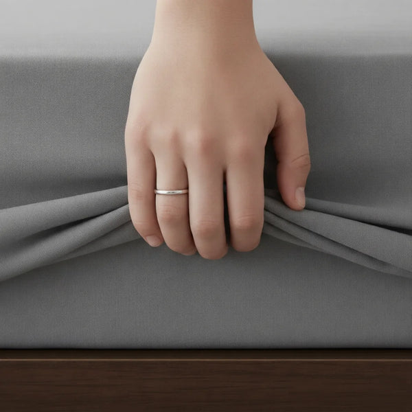 Premium Solid Grey Fitted Sheet