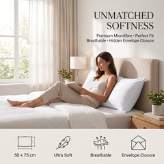 Premium White Microfiber Pillowcase