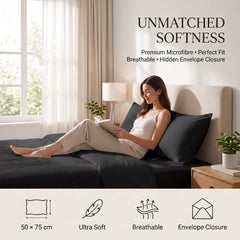 Premium Black Microfiber Pillowcase