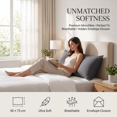 Premium Grey Microfiber Pillowcase