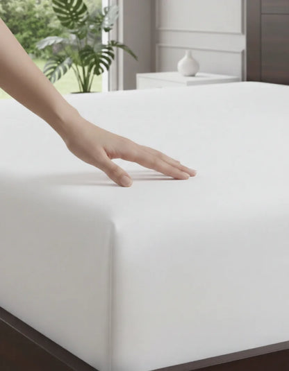Premium Solid White Fitted Sheet