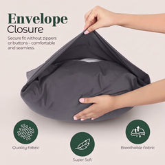 Premium Grey Microfiber Pillowcase