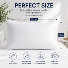 Premium White Microfiber Pillowcase