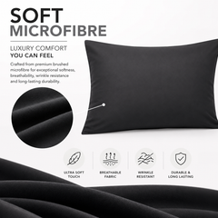 Premium Black Microfiber Pillowcase