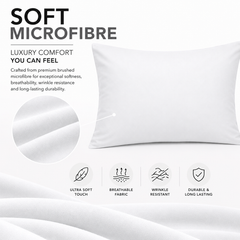 Premium White Microfiber Pillowcase