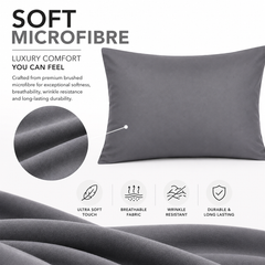 Premium Grey Microfiber Pillowcase