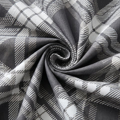 Luxury Diamond Hash Check Duvet Grey-Black Bedding Set