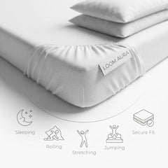 Premium Microfibre White Fitted Sheet & Pillowcase Set