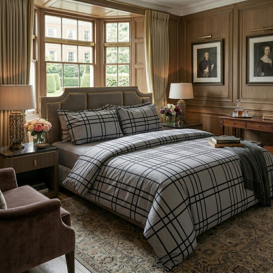 Hopsak-Grey & Black Double Bedding Complete Set
