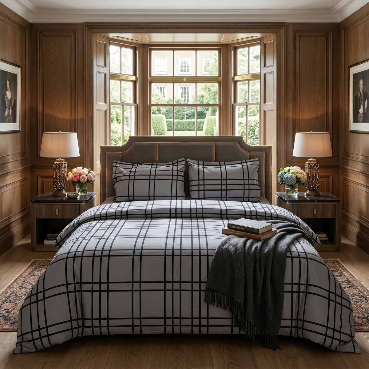 Hopsak-Grey & Black Double Bedding Complete Set