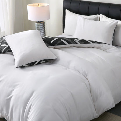 Tick Tak Box Grey/Black Complete Bedsheet Set