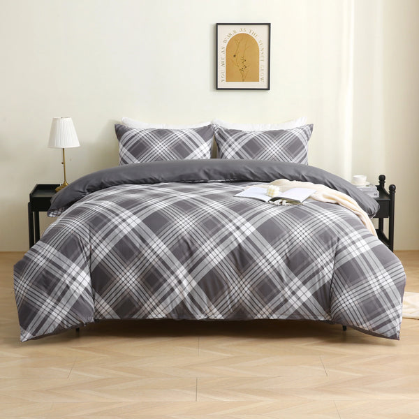 Diamond Hash Check Complete Bedding Set